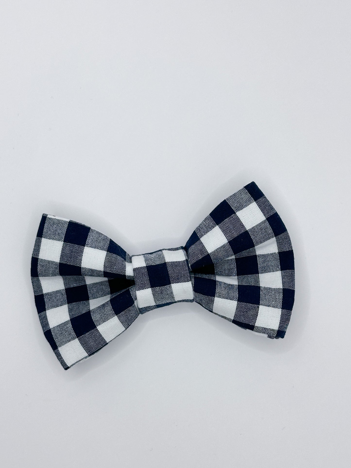 Dog Bow Tie - Navy Gingham