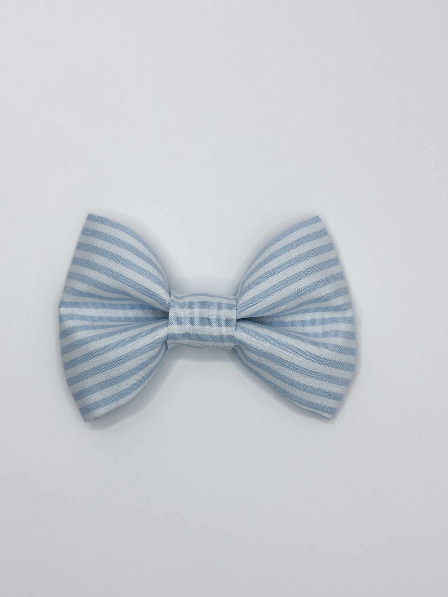 Elastic Backing Dog Bow Tie - Blue Stripe